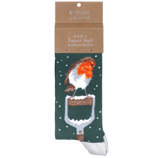 Winter Robin Mens Socks