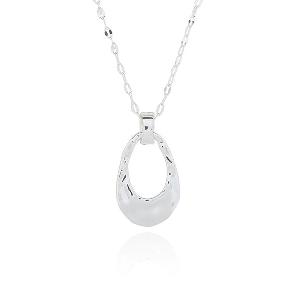 Molten Metal Teardrop Necklace