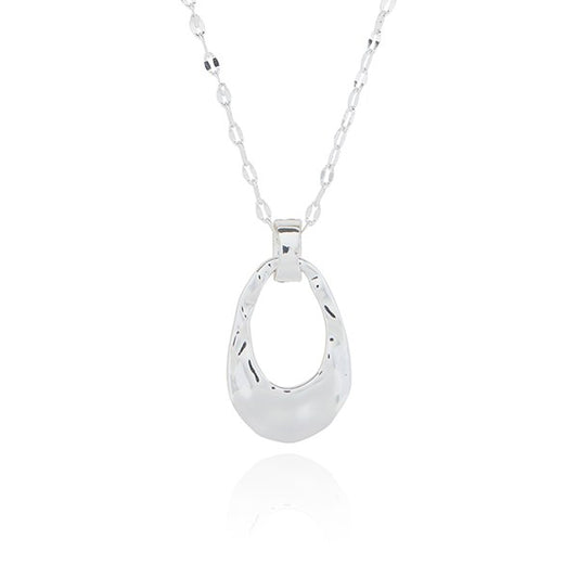 Molten Metal Teardrop Necklace