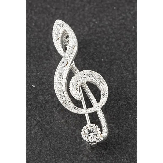Music Note Treble Cleff Brooch