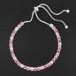 Elegant pastel pink silver plated friendship bracelet