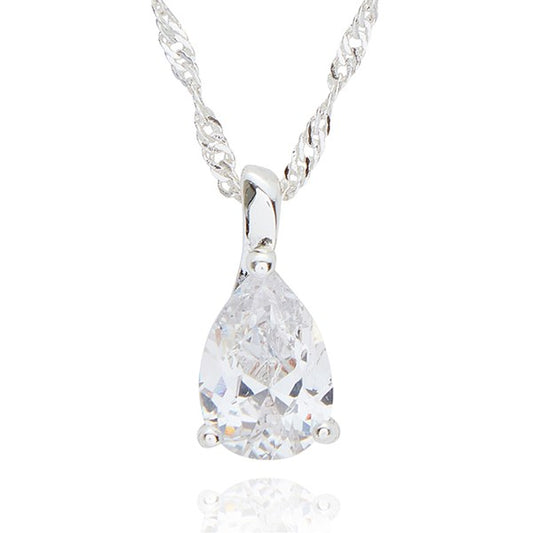 Pure Elegance Glam Teardrop Necklace