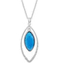 Rhodium blue stone necklace