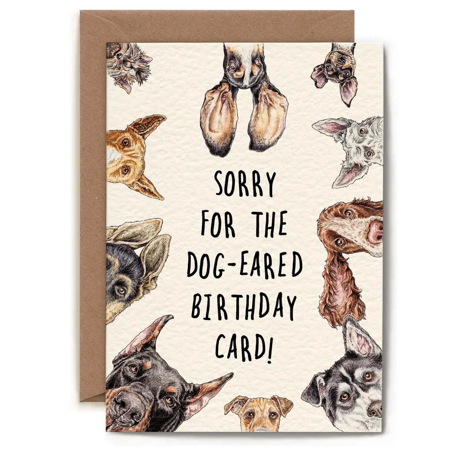 Sorry for the dog earred Birthday Card by Bewilderbeest