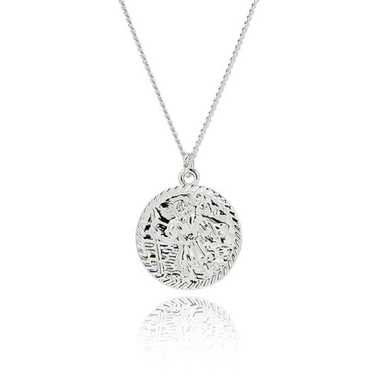 St Christopher Silver Plated Necklace