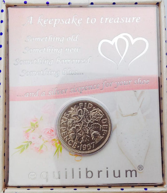 Silver Sixpence wedding gift